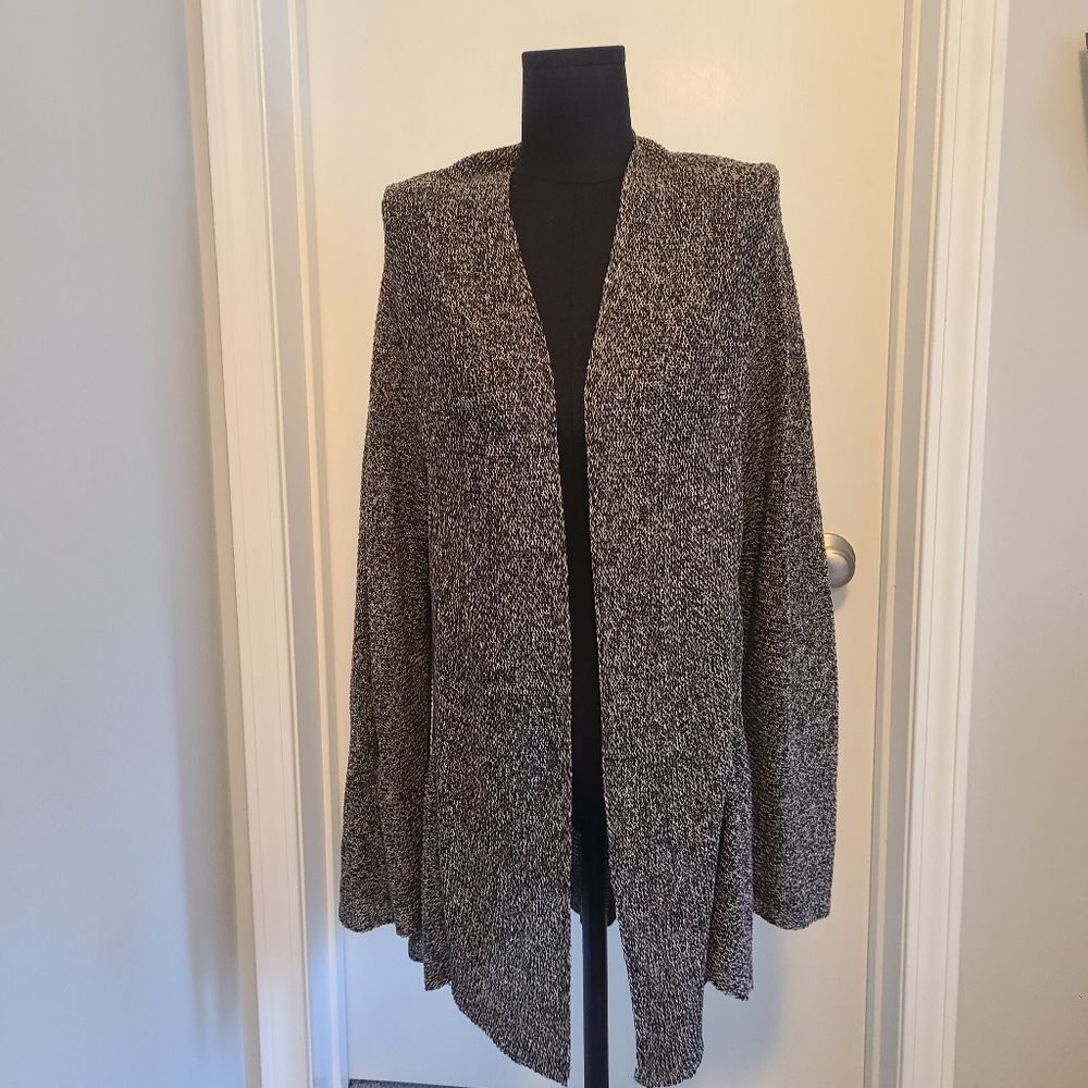 Eileen Fisher Women's Cargian 100% Linen Size Extra Large Open Front Brown